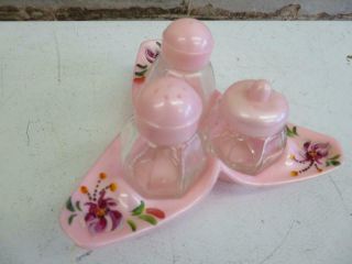 Really Old Embee Products Salt Pepper Condiment Cruet Set