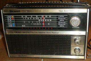 Vintage Stewart 2188 Multi Band Radio Cb,  Am,  Fm,  Tv Weather Band Not
