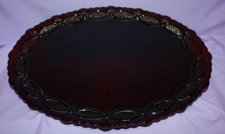 Vintage Avon 1876 Cape Cod Ruby Red Oval Platter