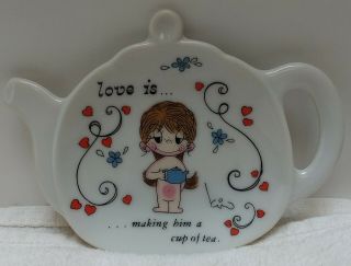 Vintage " Love Is " Tea Bag Holder/tray1972 Rare George Good Corporation