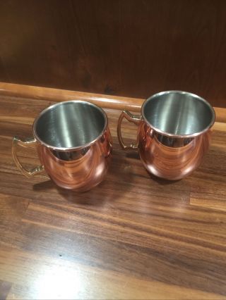 2 Grey Goose Vodka Copper Mug Cup With Handle Moscow Mule Fly Beyond