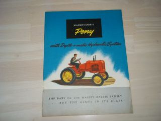 1952 Massey Harris Dealer Pony Tractor Brochure