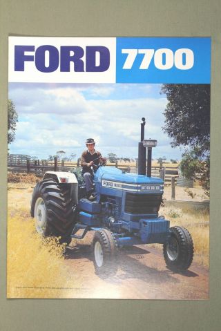 1977 Australian Ford 7700 Tractor Sales Brochure