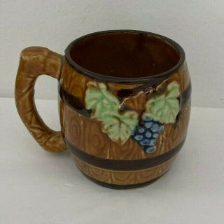 Vintage Barrel Ceramic Coffee Mug Made In Japan