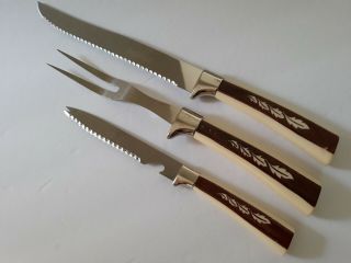 3 Piece Regent Sheffield England Stainless Cutlery Carving Set (z23)