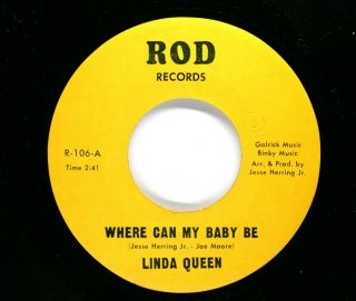 Linda Queen No Soul 45rpm I Feel The Pain B/w Where Can My Baby Be Hear