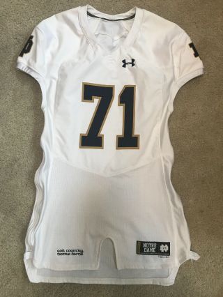 Unique 2015 Notre Dame Football Under Armour Away Jersey 71