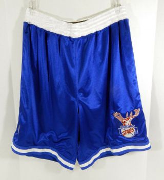 2004 - 05 Chicago Bulls Stags Game Issued Blue Game Shorts Hardwood Classics 44 94