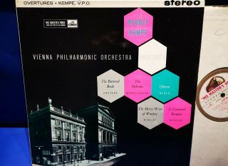 " Hmv Asd 330 White/gold Rudolf Kempe Overtures Vienna Philharmonic Nm