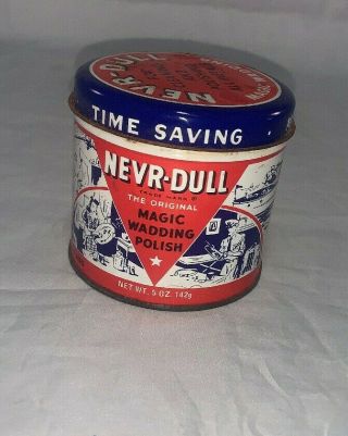 Vintage Nevr Dull Magic Wadding Polish The Collectable Advertising Tin