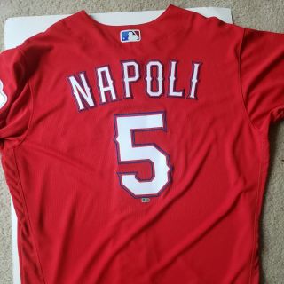 Mike Napoli Game /issued 2017 Red Texas Rangers Jersey