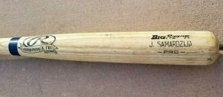 Jeff Samardzija Game Rawlings Big Stick Bat - Uncracked Cubs A 