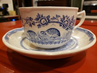 Furnivals Blue Quail Breakfast Cup And Saucer