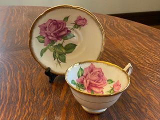 Vintage Teacup And Saucer Collingwoods Bone China " Tudor Rose "