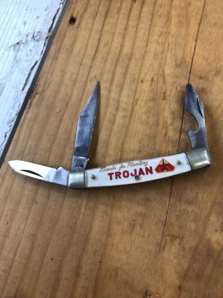 Trojan Seed Corn 3 - Blade Pocket Knife John A Peters Very Good Japan Knives Feed