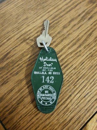 Vintage Advertising Holiday Inn Ogalla Nebraska Plastic Key Fob Room 142 Key