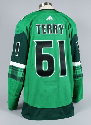 2020 - 21 Troy Terry Anaheim Ducks Game Worn St.  Patrick 