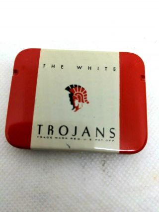 The White Trojans Vintage Prophylactics Tin Youngs Rubber Corp Trenton Nj Ny