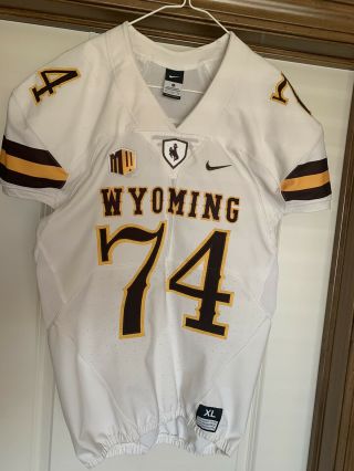Wyoming Cowboys Authentic Game Issued Worn Jersey Sz Xl