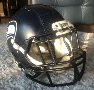 Seattle Seahawks Game - Team Issue Football Helmet