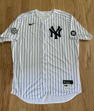 2021 York Yankees Jackie Robinson Day Team Issued Jersey With Ford & Jrd