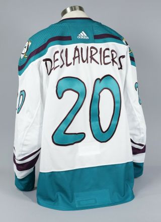 2020 - 21 Nicolas Deslauriers Anaheim Ducks Game Worn Reverse Retro Jersey Set 2