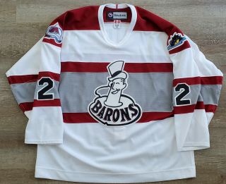 Lake Erie Monsters Cleveland: Authentic Game - Worn Cleveland Barons Jersey Ahl