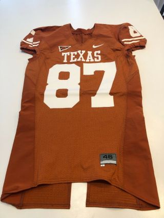 Game Worn Texas Longhorns Football Jersey Size 46 87