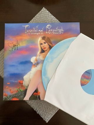Slayyyter Slayter Troubled Paradise Signed Vinyl (opaque White & Sky Blue) L.  E