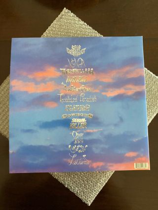 Slayyyter Slayter Troubled Paradise SIGNED Vinyl (Opaque White & Sky Blue) L.  E 3