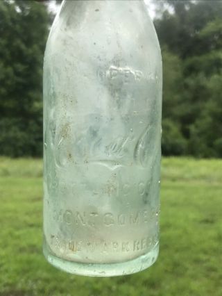 Montgomery Alabama Coca Cola Straight Side Mid Script Bottle Ala Al Rare