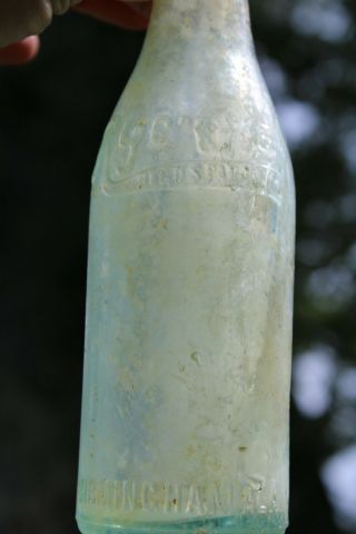 Birmingham Alabama Rye Ola Embossed Bottle Ala Al Shoulder Script Kola War Rare