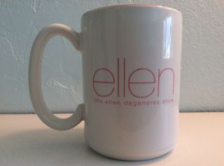 Ellen The Ellen Degeneres Show Coffee Cup Tea Mug Pink White Made In Usa