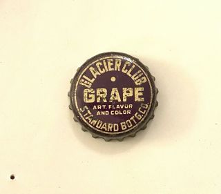Glacier Club Soda Bottle Cap Cork Lined Grape Standard Denver Co Colorado