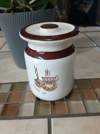 Vintage INSTANT COFFEE Canister Container Jar with Air Tight Lid 2