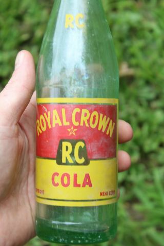 1953 Gadsden Alabama Royal Crown Cola Acl Bottle Nehi Ala Al Rare