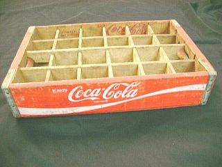 Coca - Cola Wood Crate 1978 Temple Chattanooga Red Good Graphics Good Structure
