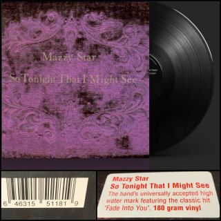 Mazzy Star So Tonight That I Might See Lp 180 Gram Vinyl - Opal Rain Parade
