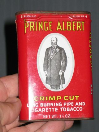 4 " Inch Vintage Prince Albert Red Tobacco Canister (smoke Smoking Pipe Cigarette