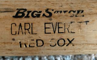 Red Sox Carl Everett Mariners Personal Game Bat Cracked Rare Manny Ramirez