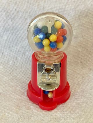 Vintage Bubble Gum Machine Miniature Refrigerator Magnet 2 1/4 " Tall Colorful