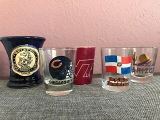 Five - Pc Set Collectible Shot Glasses - Vintage Souvenir Shots—volume Discounts