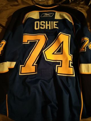 2010 Tj Oshie St.  Louis Blues Game Worn Jersey With