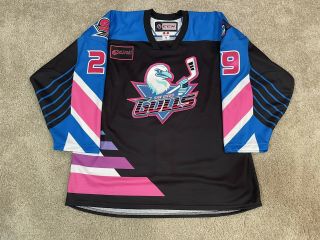 San Diego Gulls Game Issued Ahl Authentic Specialty 80’s Night Ccm Jersey 56