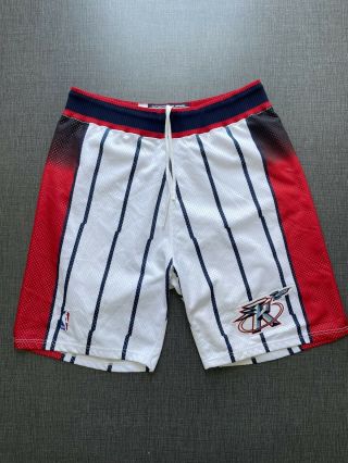 1999 - 00 Houston Rockets Authentic Puma Pro Cut Game Worn Shorts Size 38,  2,  2