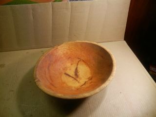 Vintage / Primitive Wood Mixing - Dough Bowl / 11 1/4 " X 10 1/4 " (oval)