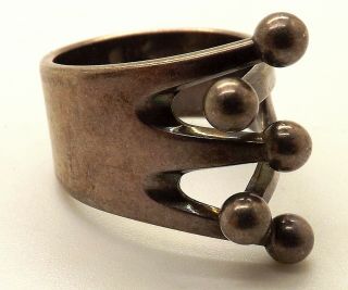 Mid Century Modern Anna Greta Eker Age Sterling Norway Jester Ring Size 7