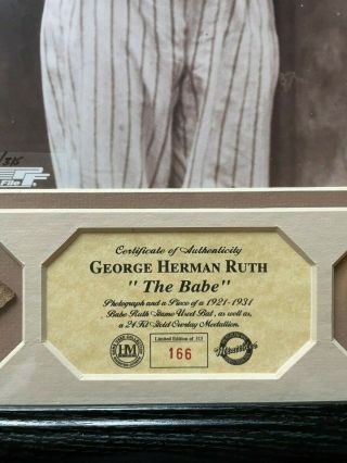 Babe Ruth Game Bat Highland Limited Edition 166 / 315 - RARE 2