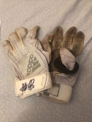 2020 Game Worn Fernando Tatis Jr Adidas Batting Gloves Usa Sports Marketing