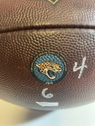 Jacksonville Jaguars Game Football Leonard Fournette Matched 9/9/18 Giants 3